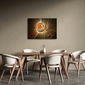 Absztrakciós kép (üvegen) (70x50 cm)