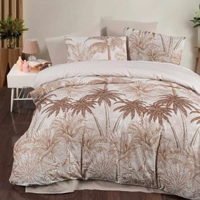 Pamut ágynemű Hawai barna 200x140cm+90x70cm TiaHome