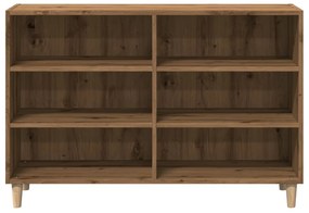 kézműves tölgy színű szerelt fa tálalószekrény 103,5x35x70 cm
