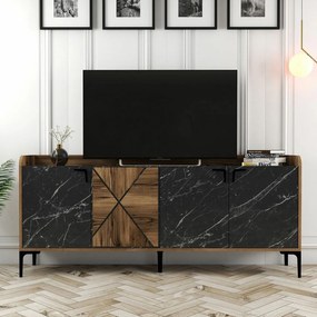 Venedik szekrény Walnut and Black Marble