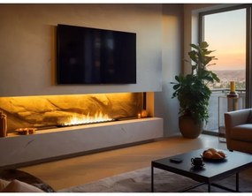 InFire - Beépített BIO kandalló 8,5x120 cm 6kW fekete