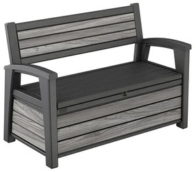 Decocoat műanyag kerti pad/tároló 227 L viharszürke