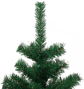 zöld PVC kivilágított kacskaringós karácsonyfa kaspóval 120 cm