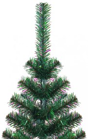 zöld PVC műkarácsonyfa irizáló csúcsokkal 120 cm