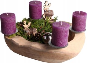 Adventi gyertyatartó tál Gyertyatartó állvány Trendy-Home24 5,5 cm 4 gyertya