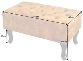 Design puff Chesterfield szürke bársony
