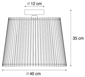 Rusztikus kültéri mennyezeti lámpa fa IP44 - Jayla