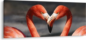 Két szerelmes flamingó képe (120x50 cm)