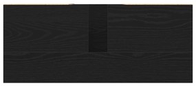 Fekete Tölgy Mosdókagyló Szekrény 80x33x60 cm Mérnöki Fa