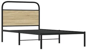 ágykeret matrac nélkül 100x200 cm sonoma tölgyfa műfa