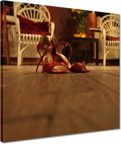 Vászonkép 40x40 Jó kiugrani a magassarkúból