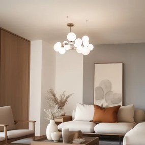 Brilagi - LED Csillár zsinóron MILLA 15xG9/3W/230V fényezett króm/fehér