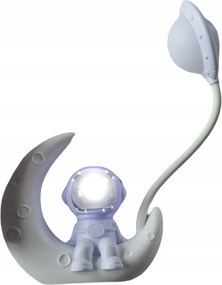 LED-es éjjeli lámpa Űrhajós A Holdon a gyerekszoba íróasztalához