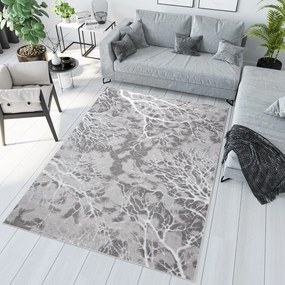 PALERMO Exkluzív szürke szőnyeg fehér mintával Szélesség: 120 cm | Hossz: 170 cm