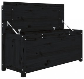 fekete tömör fenyőfa pad 110 x 41 x 76,5 cm