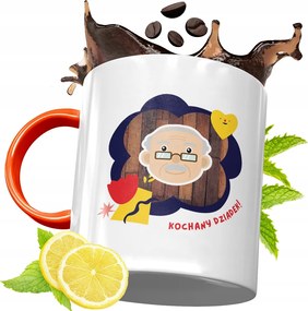 Narancssárga Bögre Nagypapának Ajándék fényképes nyomtatással