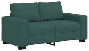 kétszemélyes sötétzöld szövet kanapé 120 cm