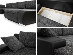 U alakú kanapé Carmine (öko-bőr Soft 011 + Lawa 06). 1058080