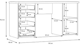 ARENO íróasztal fehér