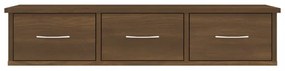 barna tölgy színű szerelt fa faliszekrény 88 x 26 x 18,5 cm