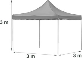 Összecsukható kerti pavilon 3x3 m kék