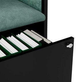 Sally 1150mm korpus Czarny - siedzisko Zielony