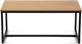 Natúr színű dohányzóasztal tölgyfa dekorral 47x90 cm Norden – Bonami Essentials