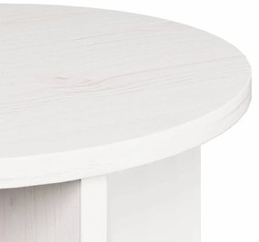 Dohányzóasztal 2 pcs Fehér 39.5 x 39.5 x 30 cm Tömör fenyőfa