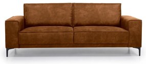 Konyakbarna bőrutánzat kanapé 224 cm Copenhagen – Scandic