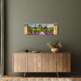 Kép - Levendula ösvények (órával) (90x30 cm)