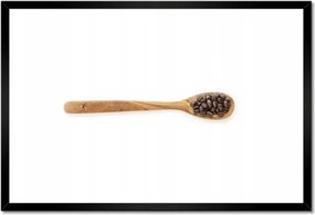 Poszterek keretben 60x40 Natúr kávé szemes