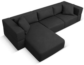 Fekete sarokkanapé (bal oldali) Esther – Milo Casa