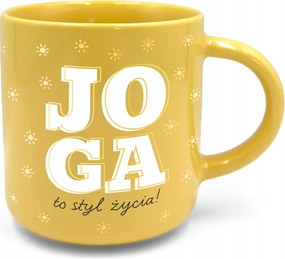 Kerámia Bögre Jóga Egy Életstílus Sárga 350ml