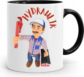 Bögre Fekete Ajándék Vízvezeték Szerelőnek Vízvezeték Szerelő Nyomtatott Fényképpel