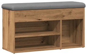 kézműves tölgy szerelt fa cipőtároló pad 82x32x45,5 cm