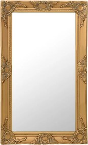 vidaXL aranyszínű barokk stílusú fali tükör 50 x 80 cm