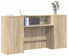 recepciós pult sonoma tölgy 200x50x103,5 cm szerelt fa