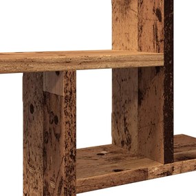 2 db antik fa színű szerelt fa fali polc 50 x 12 x 50 cm