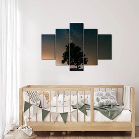 Egy éjszakai égbolt fákkal képe (150x105 cm)