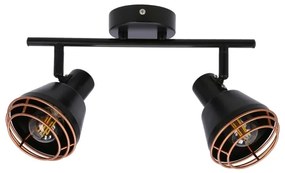Fali spotlámpa NERIA 2xE14/40W/230V fekete/réz