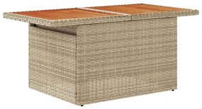 9 darabos kert étkező szett párnákkal bézs poli rattan akáciából