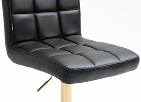 HC1015CROSS Fekete szék arany lábbal