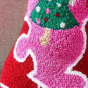 Buklé díszpárna karácsonyi mintával 48x35 cm Santa's Howdy Christmas Boot – Catherine Lansfield