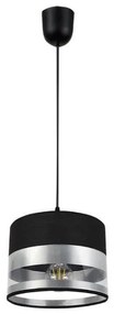 Csillár zsinóron MILO 1xE27/60W/230V ezüst/fekete