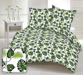 MONSTERA LEVÉL krepp ágynemű DeLuxe Ágynemű mérete: 140x200 cm, A csomag tartalma: Készletcsomagolás