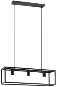 Eglo 43032 - Csillár zsinóron ELDRICK 3xE27/40W/230V fekete