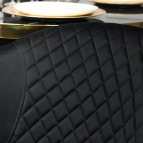 Étkezőgarnitúra 4 db. Fekete Innes székkel. Asztal: TINGA 100 cm