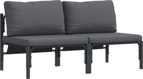 vidaXL Kültéri Bútor párnával 2 pcs Antracit 80 x 80 x 71 cm Acél