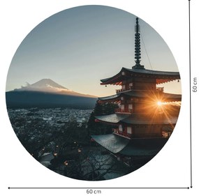 PIPPER. Textil kör alakú falmatrica "Japán 2" Méret: 60cm
