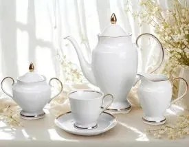 Kávéscsésze 6 fő részére 18 el. Astra Arany szalag Ćmielów